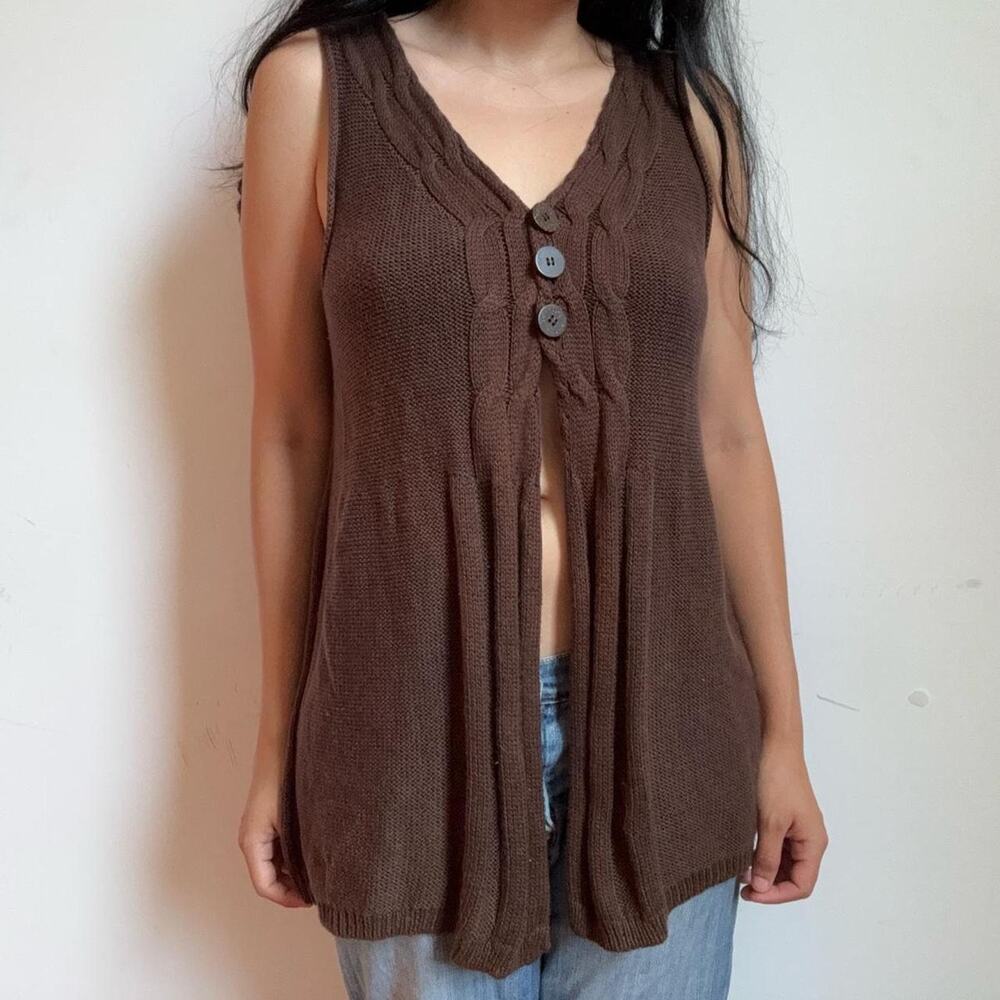 Fairy core brown knit sweater